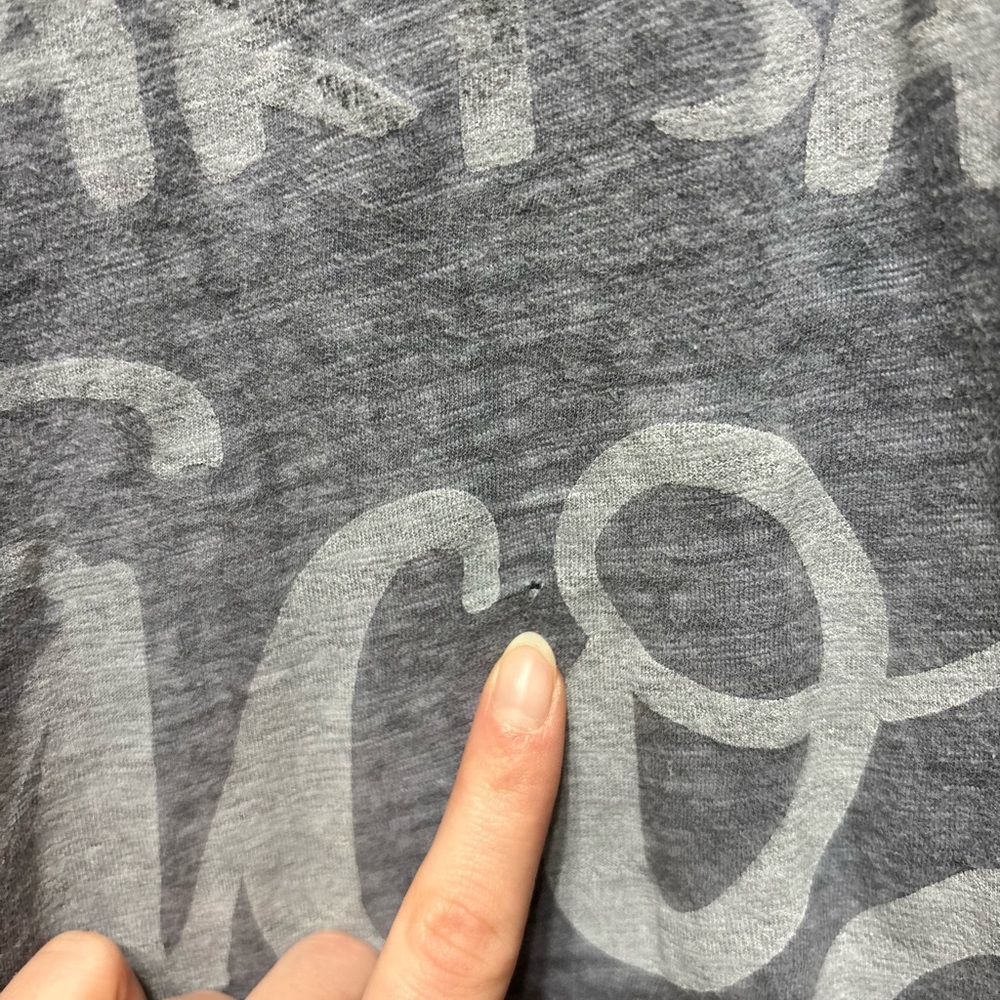Point Zero “My Head Says Gym My Heart Says Tacos” Graphic 3/4 Sleeve Top Blue M - Picture 7 of 9